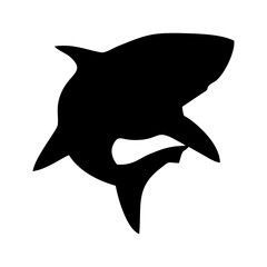 silhouette of a shark