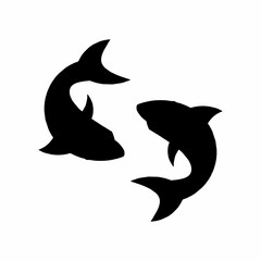 silhouette of a dolphin