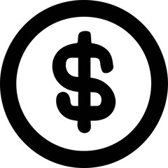 Money Icon - Black and White Illustration Transparent PNG for Airbnb Welcome Book Concept