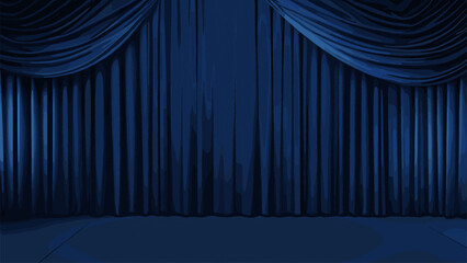 Abstract luxury glowing lines curved overlapping on dark blue background. Template premium award background design. Vector illustration