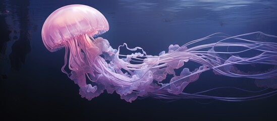 Mauve jellyfish - obrazy, fototapety, plakaty