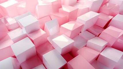 ピンクのデジタル断片パターンの背景