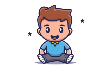 Illustration of a boy with a smile