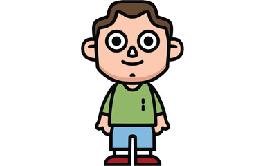 Illustration of a boy with a smile