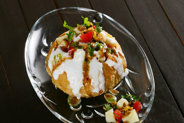 Raj Kachori or Rajashtani Raj Kachori Chaat