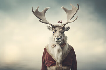 reindeer funny Christmas concept