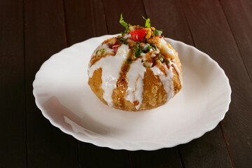 Raj Kachori or Rajashtani Raj Kachori Chaat