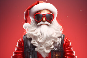 Santa Claus character funny 3D Christmas concept