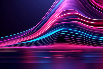 3d render, abstract minimal neon background