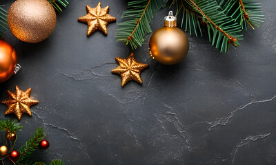 christmas decoration on a wooden background