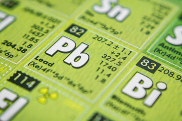 periodic table of element lead 