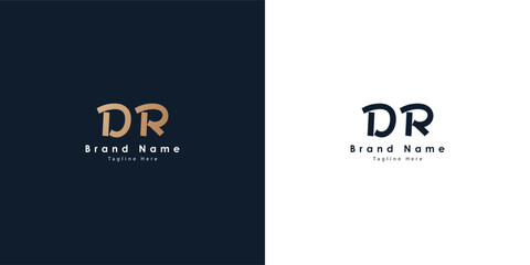 DR logo in Chinese letters design - obrazy, fototapety, plakaty