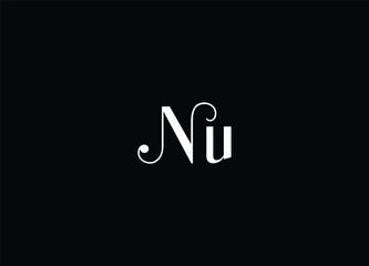 NU Letetr logo design and initial logo