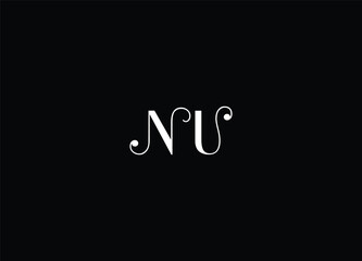 NU Letetr logo design and initial logo