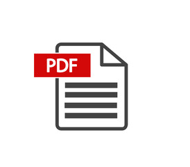 file PDF icon vector illustration - obrazy, fototapety, plakaty