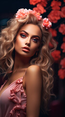 Naklejka premium Fashion Portrait. Beautiful Woman