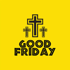 Good Friday Designs Religious, Christian Faith Banner for Church Events  Festive Celebrations Editable, Curved Cursive Art