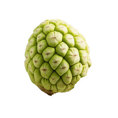 Obraz premium Cherimoya fruits isolated on transparent background. Generative Ai. 