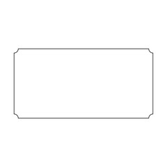 Rectangle frame border shape icon for decorative vintage doodle element for design in vector illustration