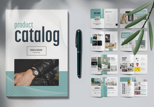 Corporate Product Catalogue With 20-Pages InDesign Template Layout