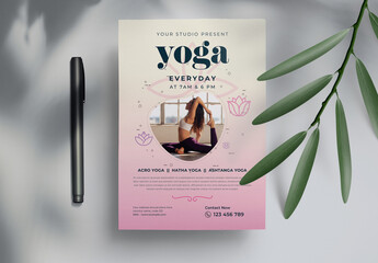 Yoga Flyer InDesign Template Layout