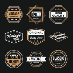 Obraz premium vintage badge collection vector set 