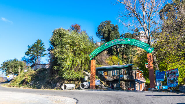 Entrance of Patnitop hill station, located in the Ramban district of Jammu and Kashmir, India