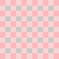 Seamless checkered pattern. Pink and white background. - 686015874