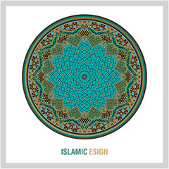  Islamic geometric Arabic Ornamental round pattern 