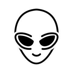 Solid black icon for Alien