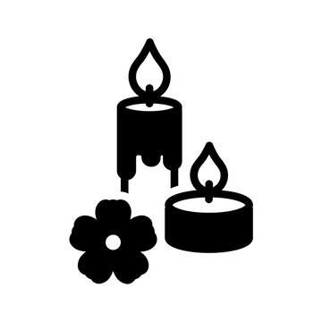 Solid black icon for Scented candle
