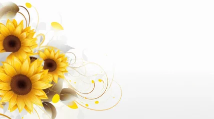 Poster de jardin  floral background with sunflowers  © Nimra