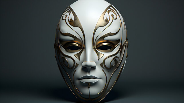 Concept of mistic mask or face