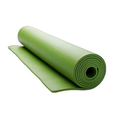 Green Yoga Mat Isolated on Transparent or White Background, PNG