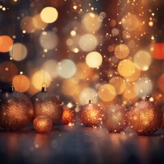 christmas background with baubles