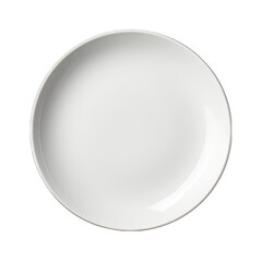 White Ceramic Plate Isolated on Transparent or White Background, PNG