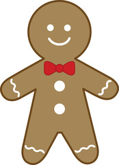Cute illustration of Gingerbread Man Cookie
