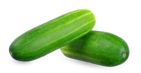 Cucumbers isolated on the white background