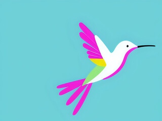 Obraz premium minimalistischer Kolibri