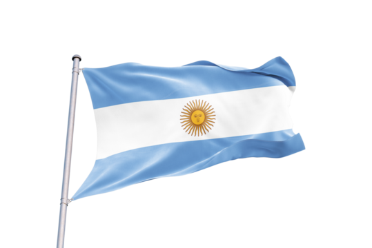 Argentina flag. Argentinian flag on transparent background.  - Powered by Adobe