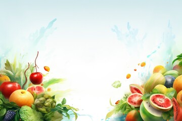 Obraz na płótnie Canvas Global Wellness Feast. World Health Day Poster Surrounded by Fresh Vegetables.