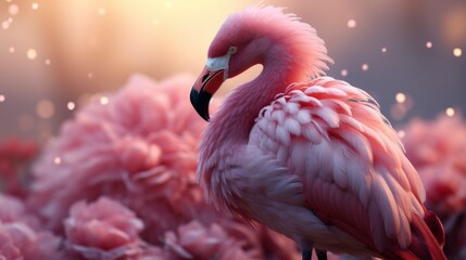 Fototapeta premium View Group Flamingos Slimbridge, HD, Background Wallpaper, Desktop Wallpaper 