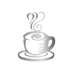 silver coffee cup icon