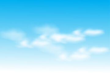 Naklejka na ściany i meble Background with white clouds on blue sky vector design.
