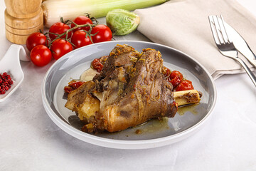 Baked Lamb shank with bone