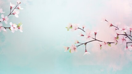 Spring Bloom Harmony. Floral and Insect Wallpaper Art. For banners, covers, decorations, posters.