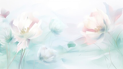 Watercolor Spring Blossoms. Floral Illustrations for Banner, Cover, Decoration, Poster.