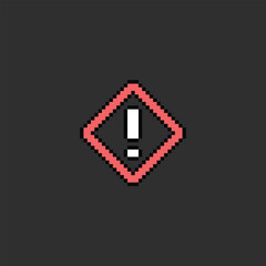 this is danger icon in pixel art with simple color and black background ,this item good for presentations,stickers, icons, t shirt design,game asset,logo and your project.