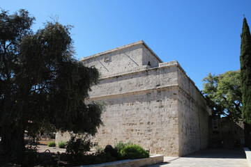 Fototapeta na wymiar Cyprus- The medieval castle of Limassol is located near the old port in the heart of the historic center of Limassol city 