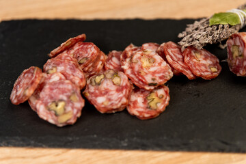 sausage on a chopping board
